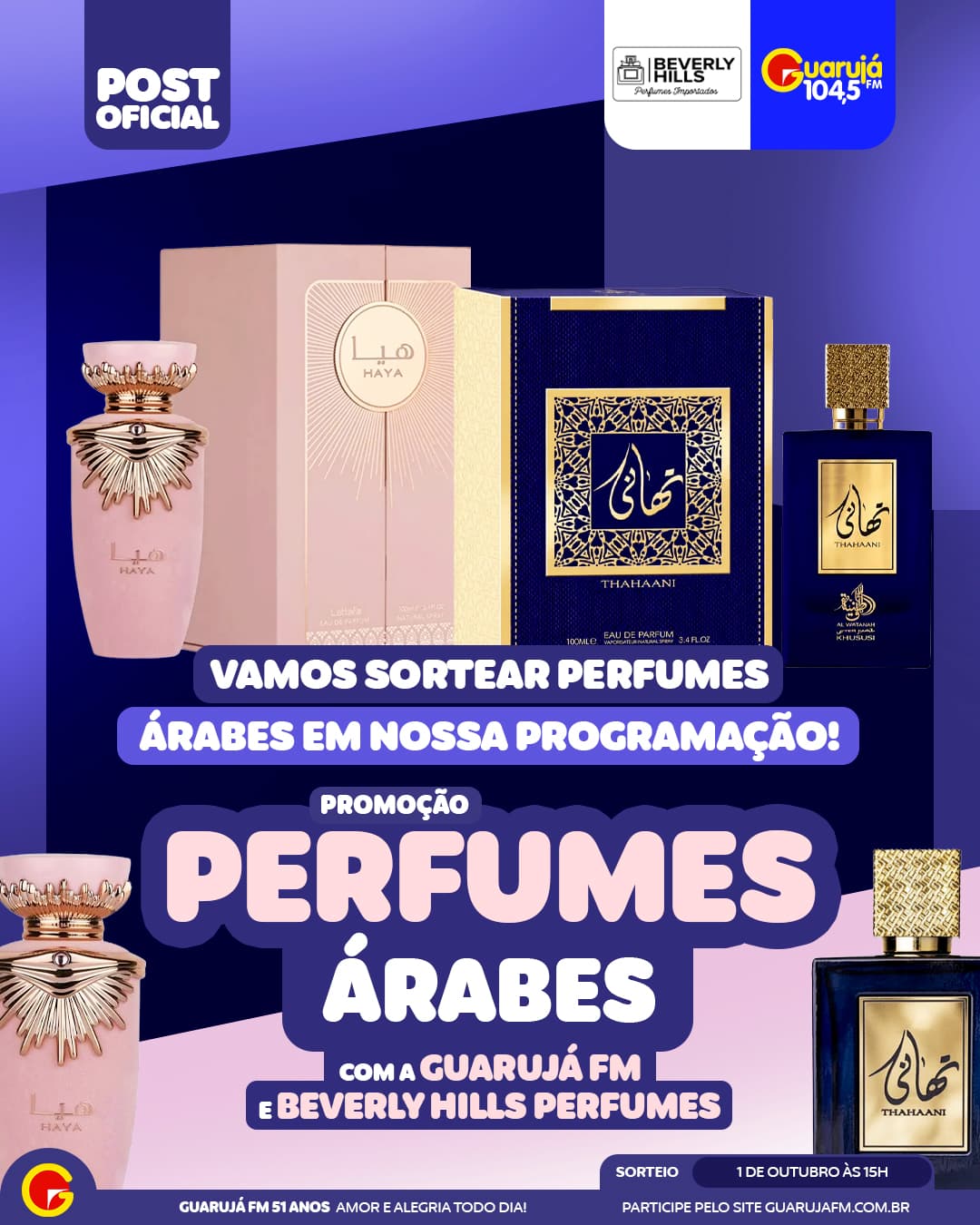 Promoção Perfumes árabes